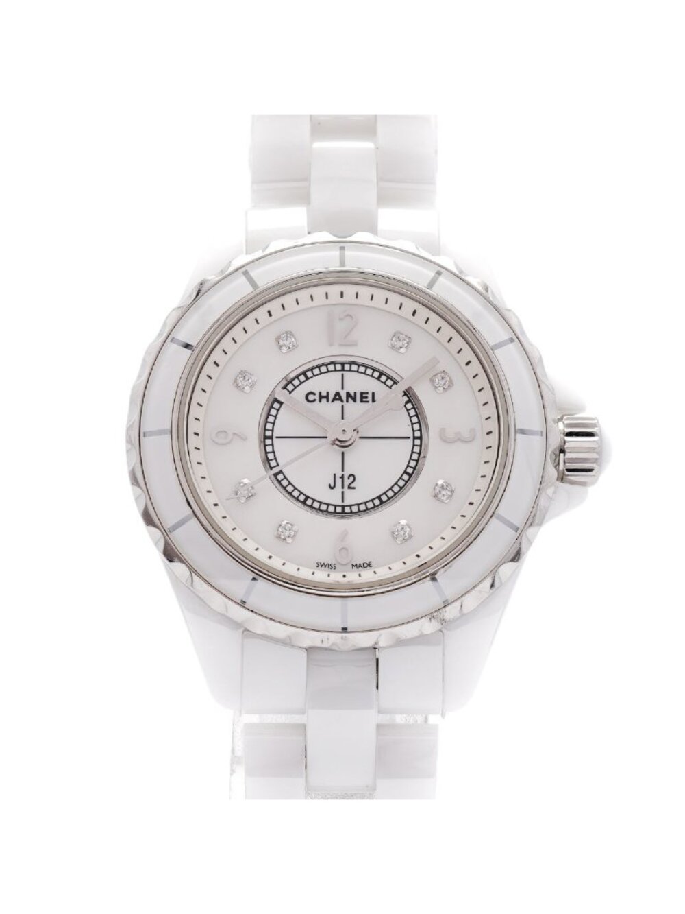 Chanel Diamond White Dial Watch
